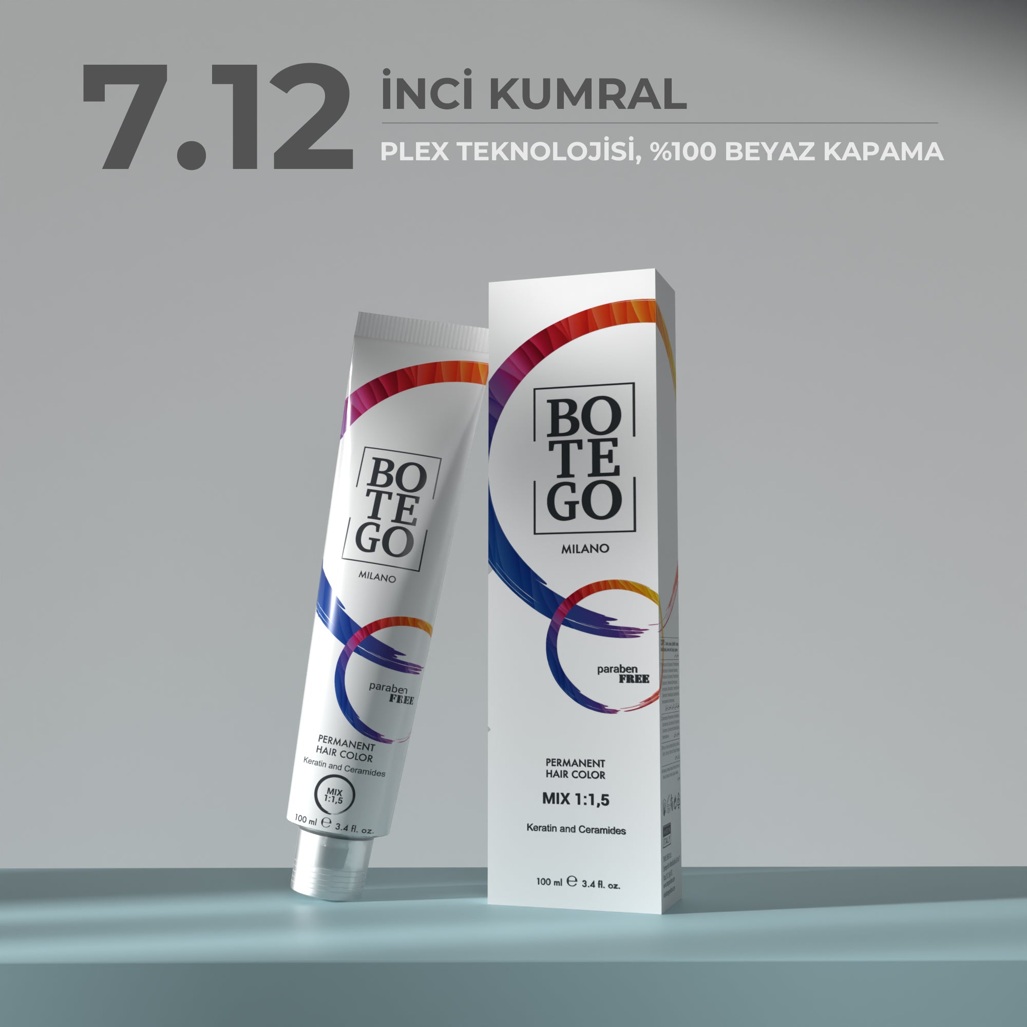 Profesyonel Krem Saç Boyası - 7.12 İnci Kumral 100 ml